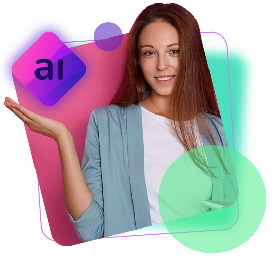 Young woman smiling and introducing TextFlip.ai